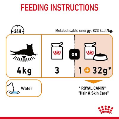 Royal Canin Feline Care Nutrition Hair & Skin Jelly Wet Food Pouch, 85g