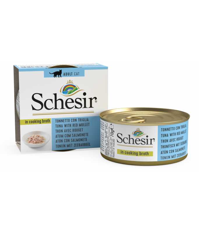 Schesir Cat Can Tuna with Mullet in Broth, 70g