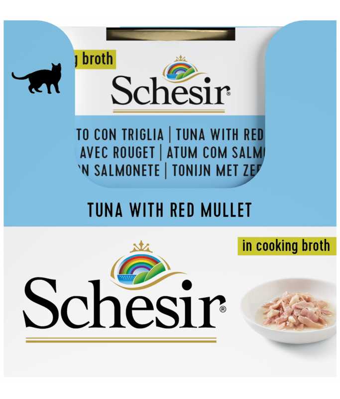 Schesir Cat Can Tuna with Mullet in Broth, 70g