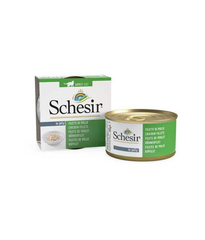 Schesir Cat Can Chicken Fillets in Jelly, 85g