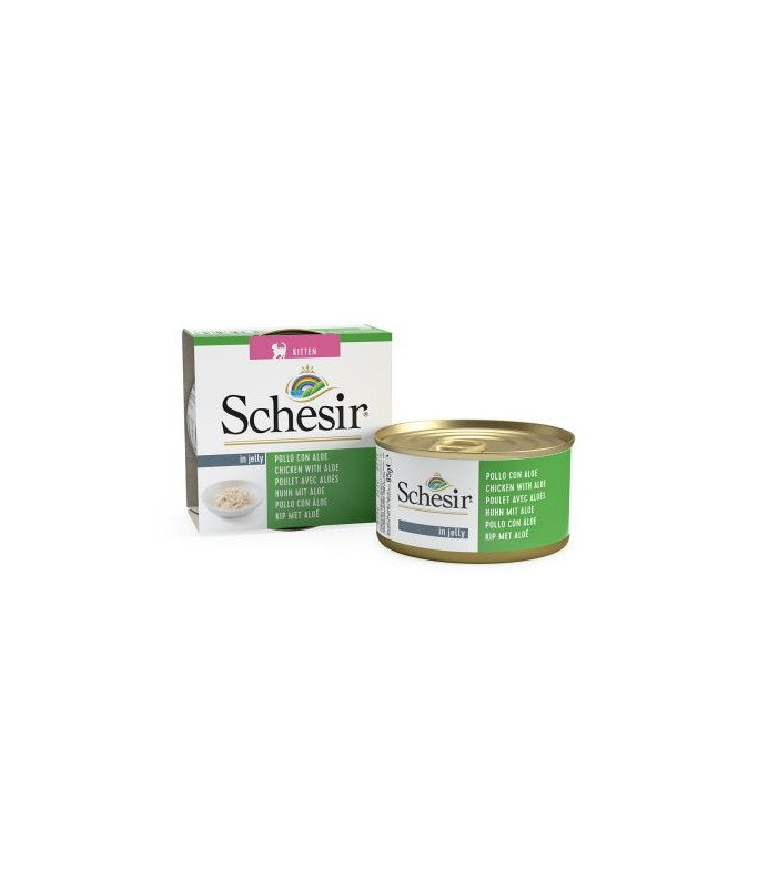 Schesir Kitten Can Chicken Fillets with Aloe in Jelly, 85g