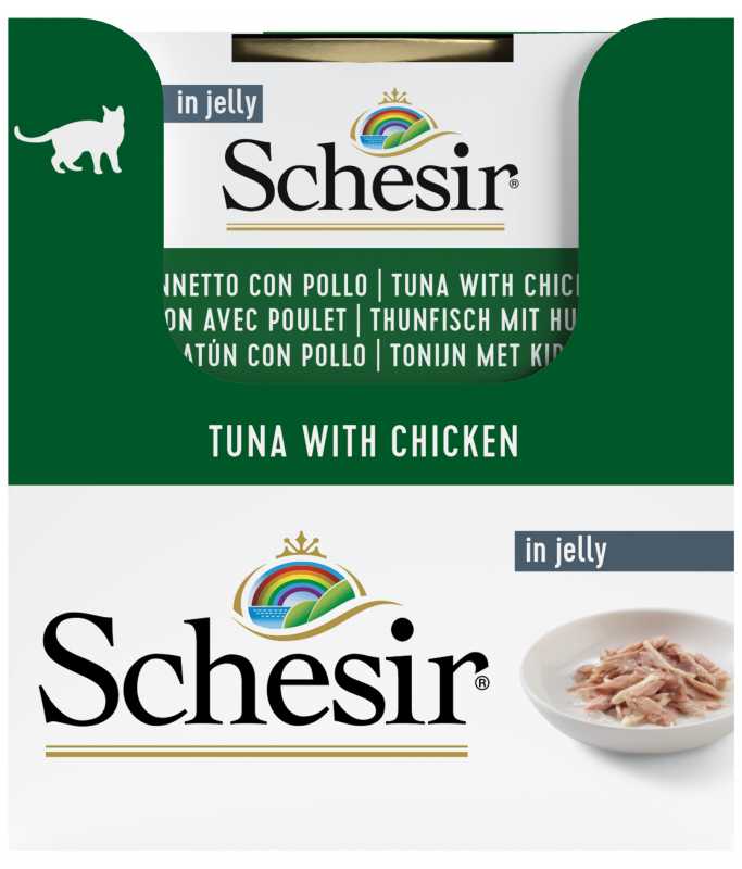 Schesir Cat Can Tuna with Chicken Fillets in Jelly, 85g