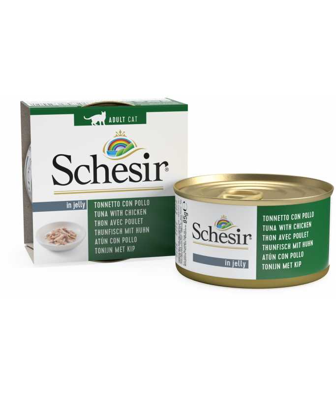 Schesir Cat Can Tuna with Chicken Fillets in Jelly, 85g