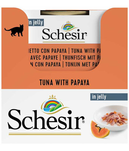 Schesir Cat Can Tuna with Papaya in Jelly, 75g