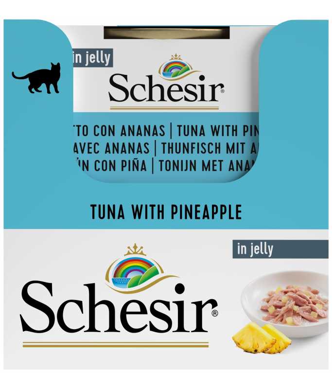 Schesir Cat Can Tuna with Pineapple in Jelly, 75g