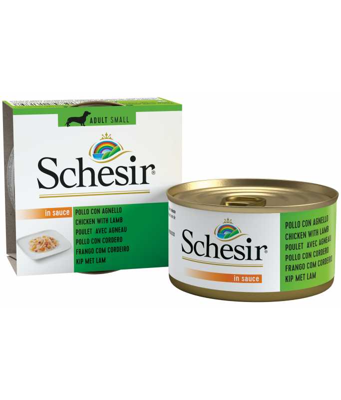 Schesir Dog Wet Food Can Chicken with Lamb, 85g