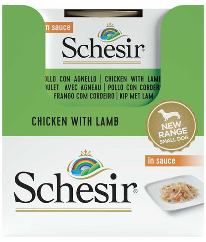Schesir Dog Wet Food Can Chicken with Lamb, 85g