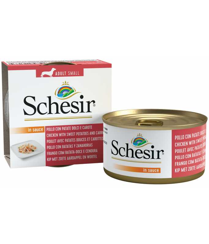 Schesir Dog Wet Food Can Chicken with Potatoes and Carrots, 85g