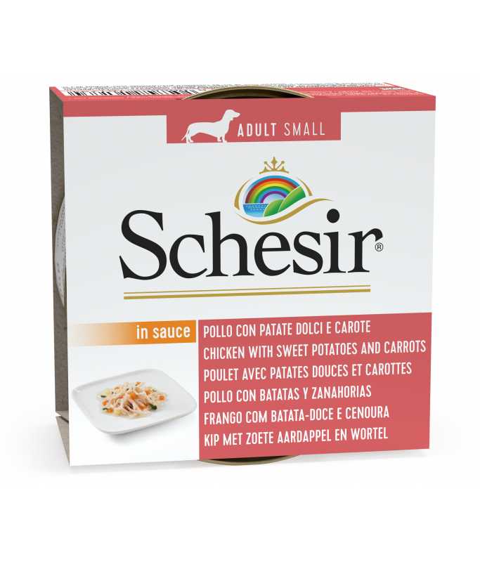 Schesir Dog Wet Food Can Chicken with Potatoes and Carrots, 85g