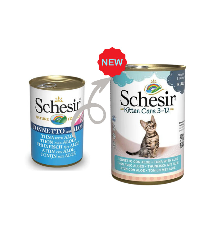 Schesir Kitten Can Tuna with Aloe in Jelly, 140g