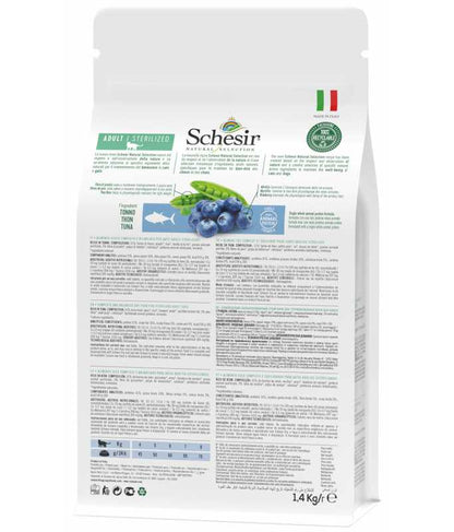 Schesir Natural Selection Dry Food for Sterilized Cats with Tuna