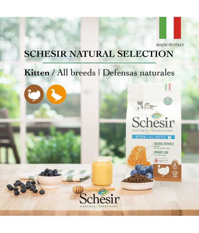 Schesir Natural Selection Kitten Dry Food with Turkey