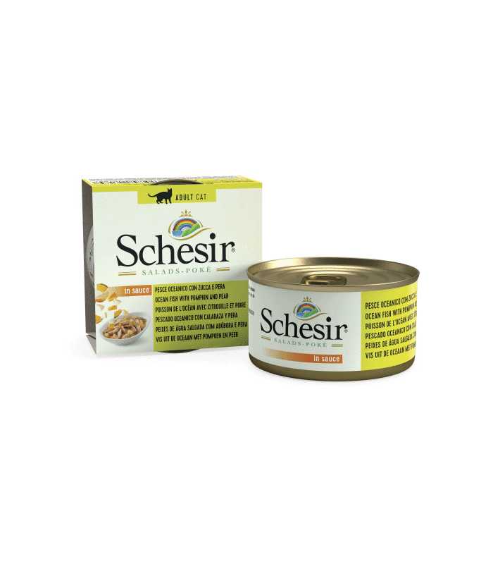 Schesir Salad Cat Can Ocean Fish with Pumpkin and Pear, 85g