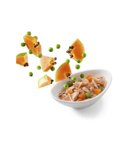 Schesir Salad Cat Can Tuna with Surimi, Papaya and Peas, 85g