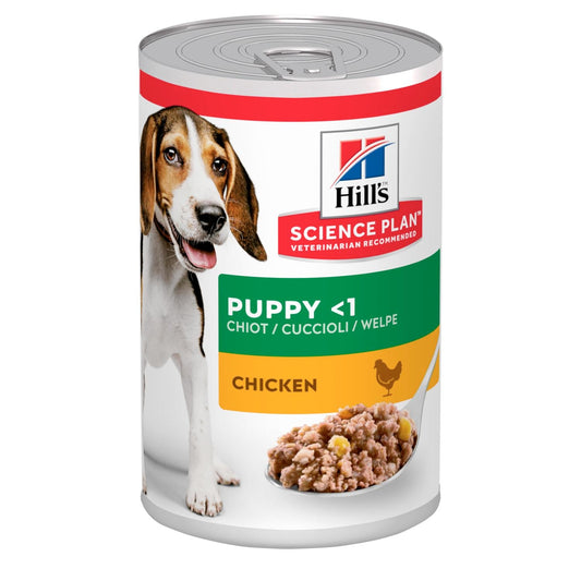 Hill's Science Plan Puppy <1, Wet Food with Chicken, tin 370g