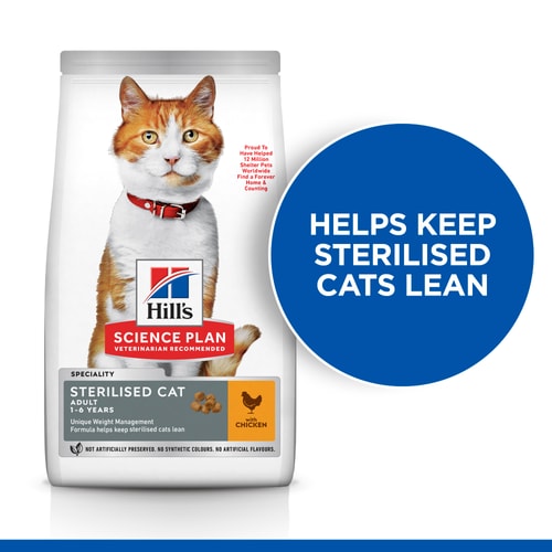 Hill's Science Plan Sterilised Adult Dry Cat Food with Chicken