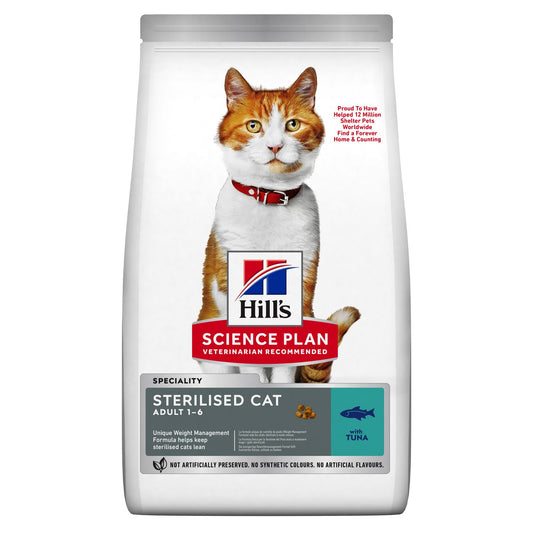 Hill's Science Plan Sterilised Adult Dry Cat Food with Tuna