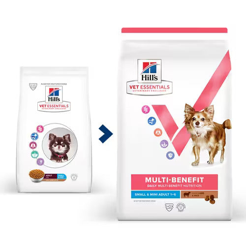 Hill s Vet Essentials Multi Benefit Adult Small Mini Dry Dog Food Meow Howl