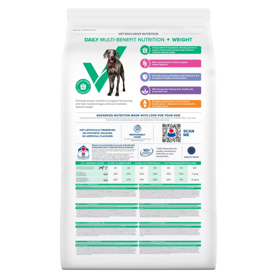 Hill’s Vet Essentials Multi-Benefit + Weight Adult Large Dry Dry Dog Food with Chicken