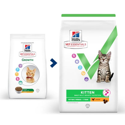 Hill’s Vet Essentials Growth Kitten Dry Cat Food with Chicken