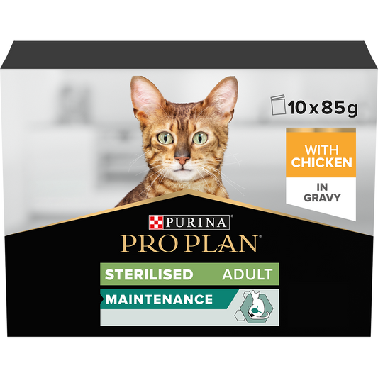 PURINA® Pro Plan® Sterilised Maintenance with Chicken in Gravy Wet Cat Food