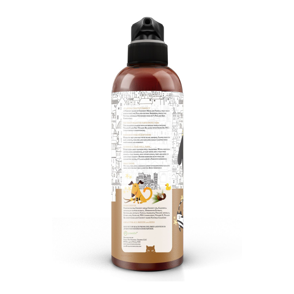 Pawsitiv Natural DeShedding Shampoo Coconut Milk & Vanilla