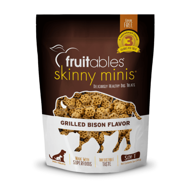 Fruitables Skinny Minis Dog Treats Grilled Bison, 141 g