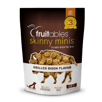 Fruitables Skinny Minis Dog Treats Grilled Bison, 141 g