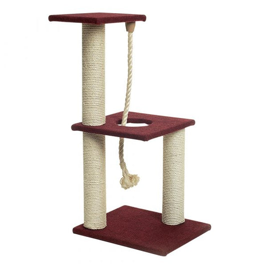 Camon Scratching Tree with 3 Platforms and Rope