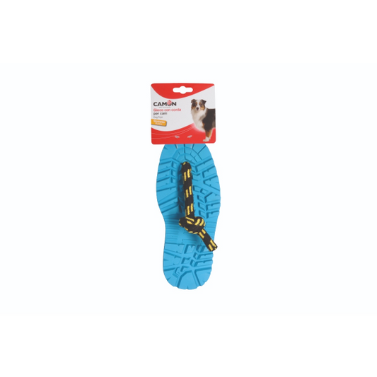 Camon Dog Toy - Rubber Sole with Rope