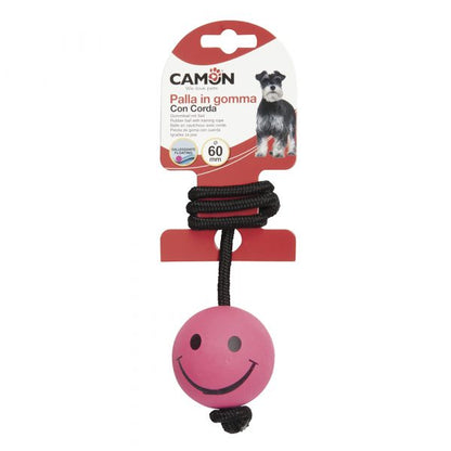 Camon Floating Soft Rubber Ball with Rope “Smile”