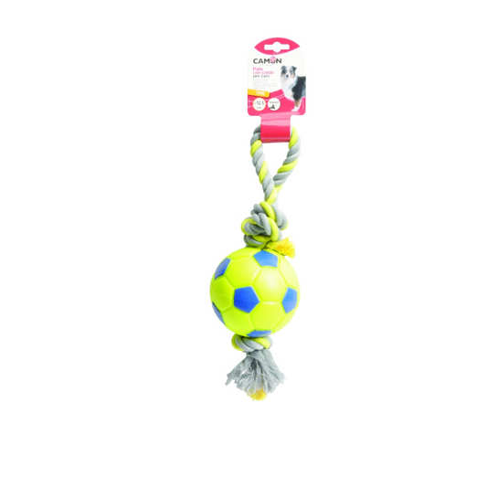 Camon TPR Ball with Rope and Squeaker