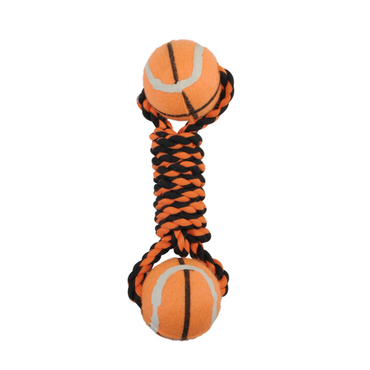 Camon Dog Toy - Double Sports Ball with Rope