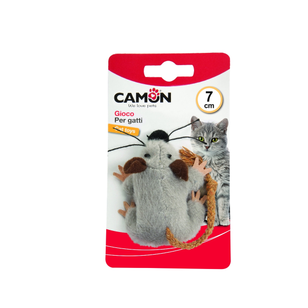 Camon Plush Mouse with Rope Tail