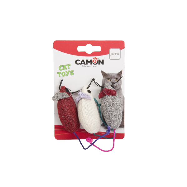 Camon Coloured Jute Sisal Mice (3Pcs)