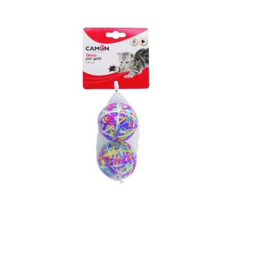 Camon Cat Toy - Balls of Yarn (2Pcs) with Bell