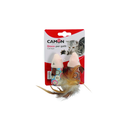 Camon Cat Toy - Mice(2Pcs) Floral Motif with Bell