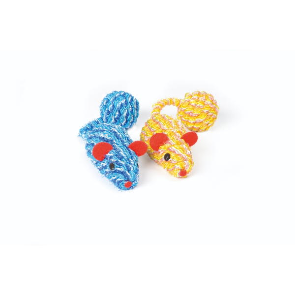 Camon Rope Mice with Ball (2Pcs)