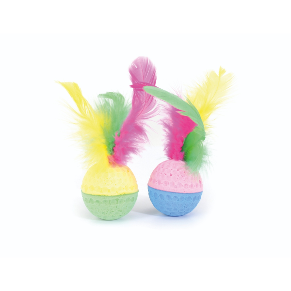 Camon Sponge Ball with Feather (2Pcs)