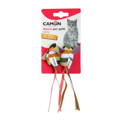 Camon Cat Toy - Mice Striped (2Pcs)