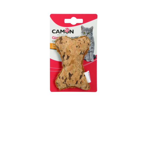 Camon Cat Toy with Catnip - Bone with Bell