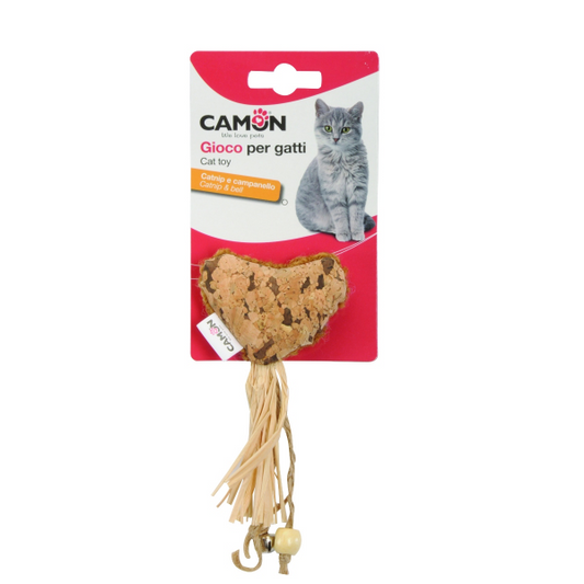 Camon Cat Toy with Catnip - Hearts with Bell