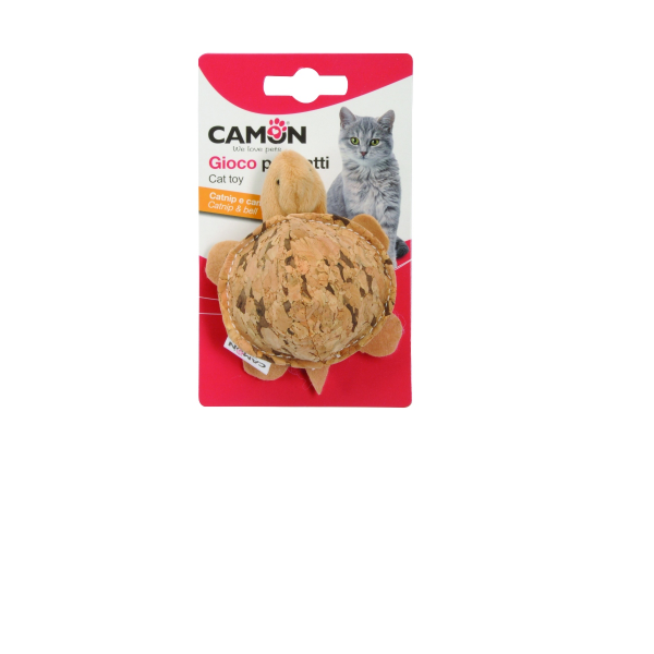 Camon Cat Toy with Catnip - Turtle & Dog with Bell