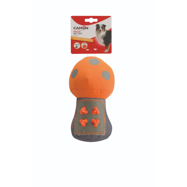 Camon Fabric Mushroom-Shaped Toy with TPR Details and Squeaker