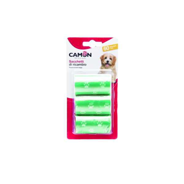 Camon Replacement Waste Bags (3 Rolls of 20 Bags Each)