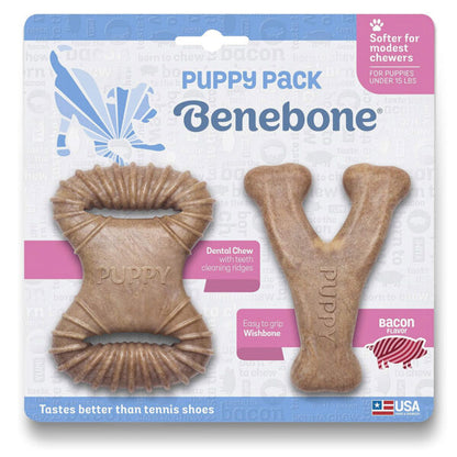 Benebone Puppy 2-Pack Dental Chew/Wishbone Bacon Tiny