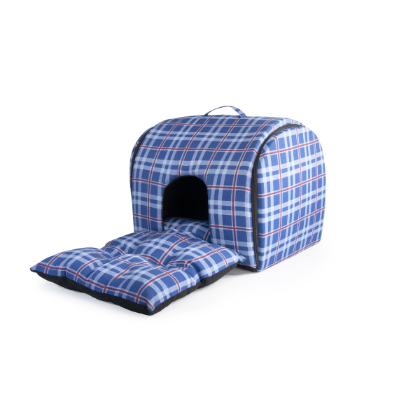 Camon “Scottish” Pet Den with Cushion- 48x40x40 cm