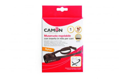 Camon Adjustable Nylon Dog Muzzle with Mesh