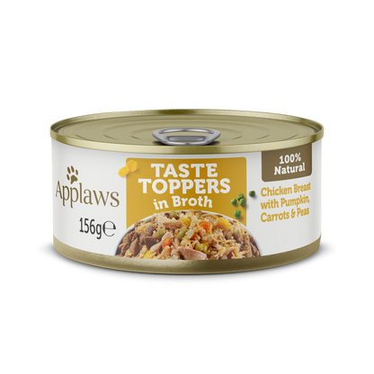 Applaws Taste Topper In Broth Chicken with Vegetables for Dogs, 156G