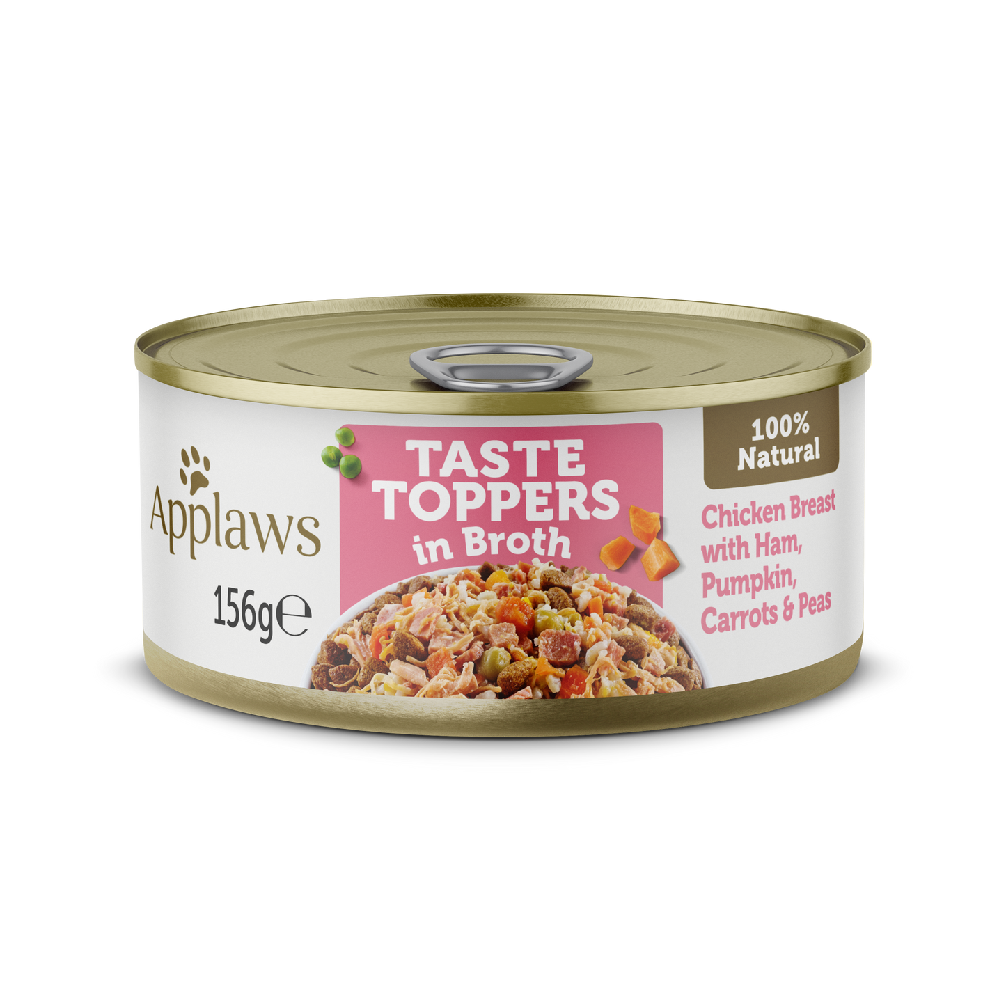 Applaws Taste Topper In Broth Chicken with Ham for Dogs, 156G